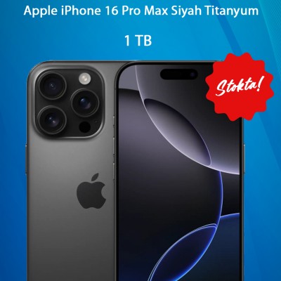 iPhone 16 Pro Max 1TB Akıllı Telefon Siyah Titanium MYX43TU/A