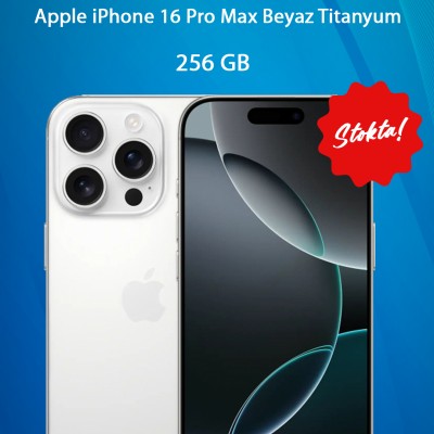 iPhone 16 Pro Max 256GB Akıllı Telefon Beyaz Titanium MYWW3TU/A