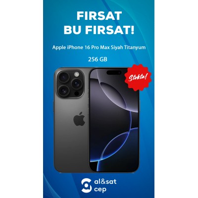 iPhone 16 Pro Max 256GB Akıllı Telefon Siyah Titanium MYWV3TU/A