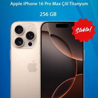 iPhone 16 Pro Max 256GB Akıllı Telefon Desert Titanium MYWX3TU/A