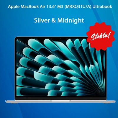 MC8K4TU/A/MacBook Air Apple M3 İşlemci (8 Çekirdek CPU-8 Çekirdek GPU)/16GB RAM/256GB SSD/13,6"/Midnight