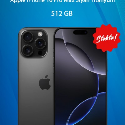 iPhone 16 Pro Max 512GB Akıllı Telefon Siyah Titanium MYX03TU/A