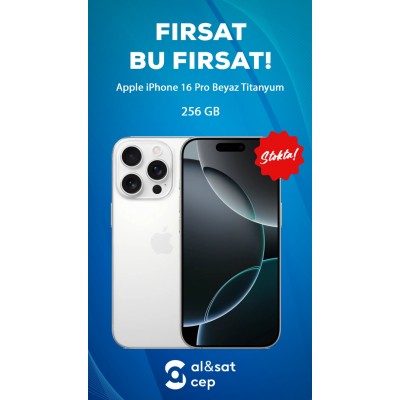 APPLE iPhone 16 Pro 256 GB Akıllı Telefon Beyaz Titanium MTV43TU/A